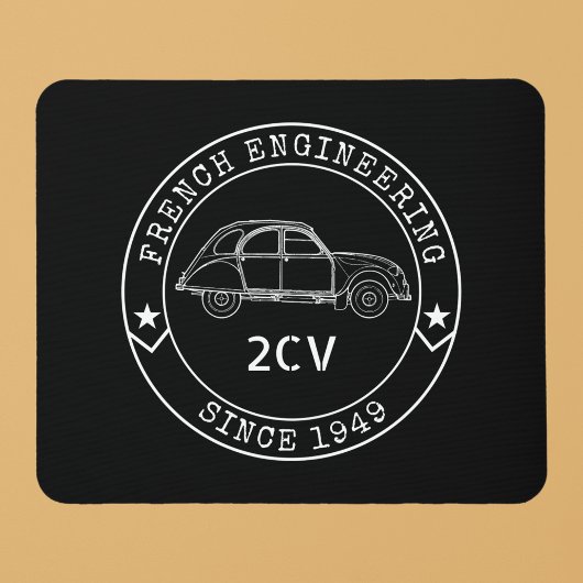 Oldtimer 2CV-Gütezeichen Mousepad
