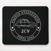 Oldtimer 2CV-Gütezeichen Mousepad (Vorne)