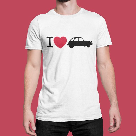 Oldtimer 2cv I love Ente T-Shirt