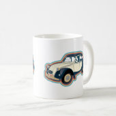Oldtimer 2CV Klassiker Kaffeetasse (VorderseiteRechts)
