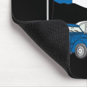 Oldtimer 2CV Trio Frankreich Flagge Mousepad (Ecke)