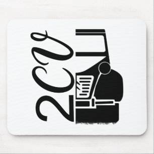 Oldtimer 2cv Typografie Halbe Ente Mousepad