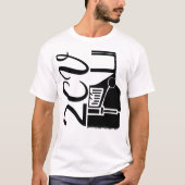 Oldtimer 2cv Typografie Halbe Ente T-Shirt (Vorderseite)