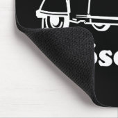 Oldtimer 2cv Weisse Döschwo Silhouette Mousepad (Ecke)