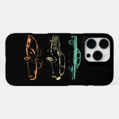Oldtimer - 80er & 90er Grafik Retro iPhone Hülle (Rückseite (Horizontal))