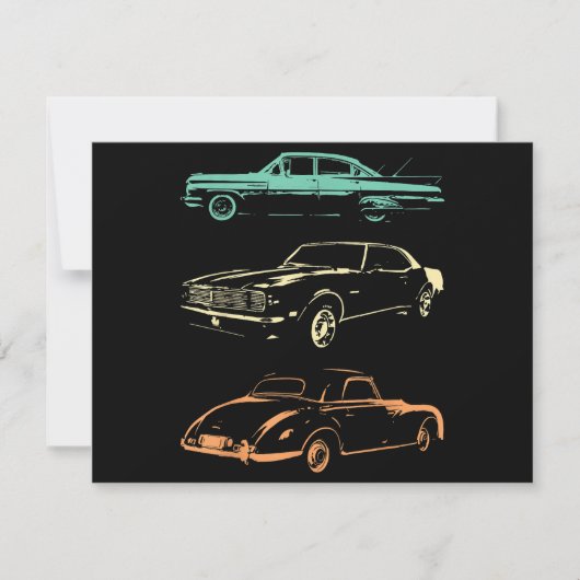 Oldtimer - 80er & 90er Grafik Retro Save The Date (Vorderseite)