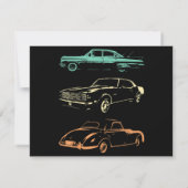 Oldtimer - 80er & 90er Grafik Retro Save The Date (Rückseite)