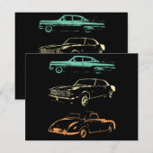 Oldtimer - 80er & 90er Grafik Retro Save The Date (Vorne/Hinten)
