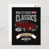 Oldtimer AC Cobra British Beauty Postkarte (Vorne/Hinten)