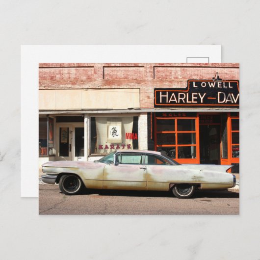 Oldtimer Altstadt Postkarte (Vorne/Hinten)