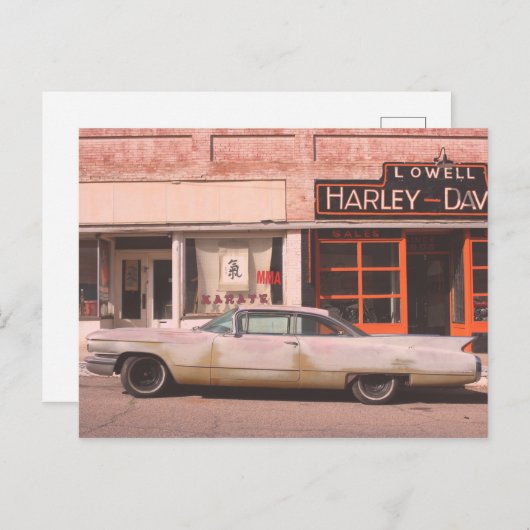 Oldtimer Altstadt Postkarte (Vorne/Hinten)