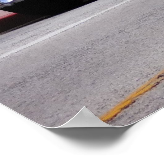 Oldtimer am Ocean Drive Miami Beach Poster (Ecke)