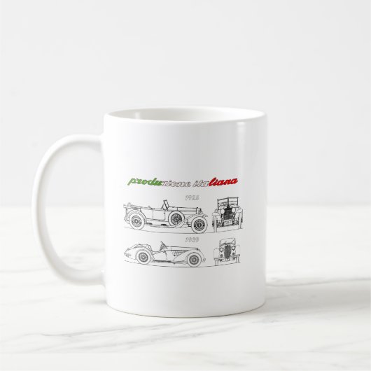 Oldtimer Amore Motore Alfa Romeo Kaffeetasse (Links)