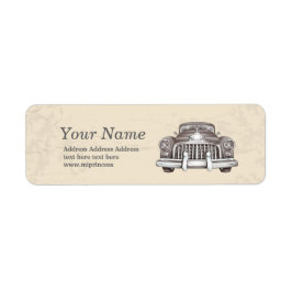 Oldtimer, Aufkleber für antike Rücksendeadresse