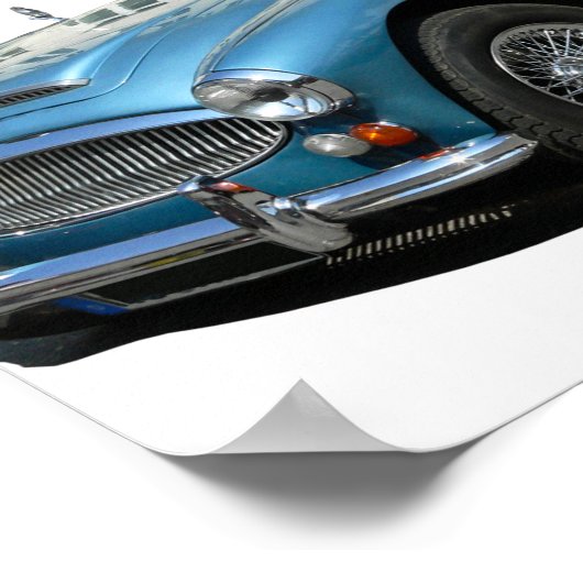 Oldtimer Austin Healey 3000 Poster (Ecke)