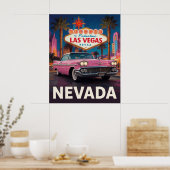 🎰 Oldtimer Auto Nevada Retro Straße Poster (Küche)