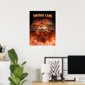 Oldtimer-Autos Bootleg-Kunst Poster (Heimbüro)