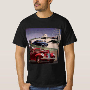 Oldtimer-Autos, klassische Limousinen auf einer Au T-Shirt