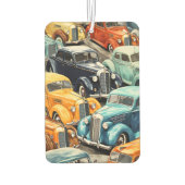 Oldtimer-Autos Muster Autolufterfrischer (Rückseite)
