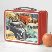 Oldtimer-Autos Muster Metall Brotdose (Beispiel)