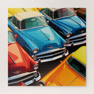 Oldtimer-Autos Muster Puzzle