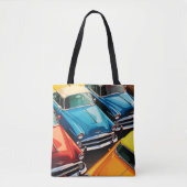 Oldtimer-Autos Muster Tasche (Vorderseite)