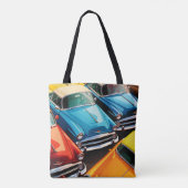 Oldtimer-Autos Muster Tasche (Rückseite)
