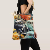 Oldtimer-Autos Muster Tasche (Von Nahem)