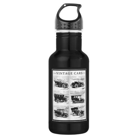 Oldtimer-Autos Trinkflasche (Vorderseite)