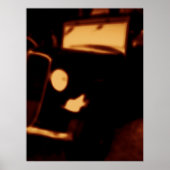 Oldtimer-Autoscheinwerfer – Retro-Automobil-Leucht Poster (Vorne)