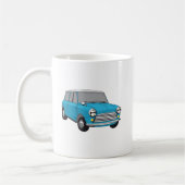 Oldtimer Blauer British Mini Cooper Kaffeetasse (Links)