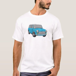 Oldtimer Blauer British Mini Cooper T-Shirt