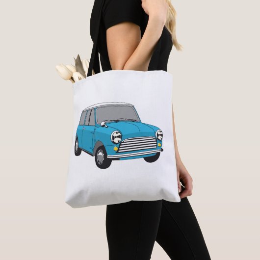 Oldtimer Blauer British Mini Cooper Tasche (Von Nahem)