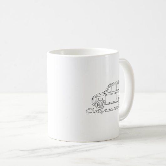 Oldtimer Cinquecento Der PUCH 500 Kaffeetasse (VorderseiteRechts)
