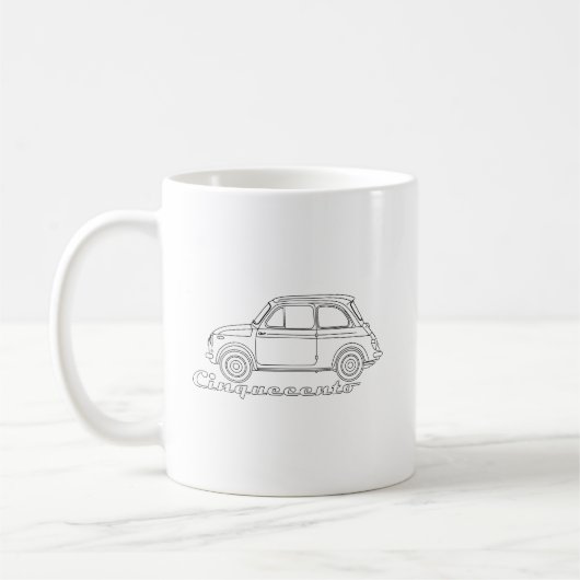 Oldtimer Cinquecento Der PUCH 500 Kaffeetasse (Links)