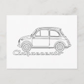 Oldtimer Cinquecento Der PUCH 500 Postkarte (Vorderseite)