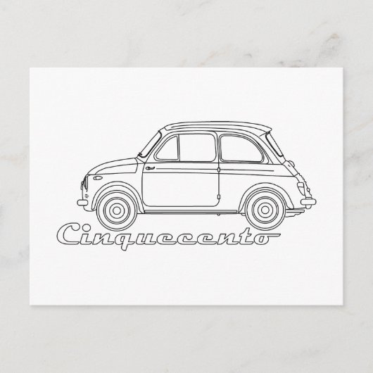 Oldtimer Cinquecento Der PUCH 500 Postkarte (Vorderseite)