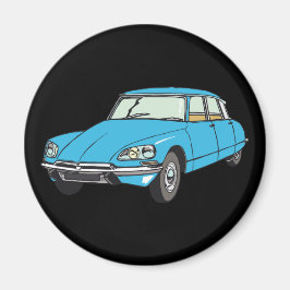 Oldtimer Citroen DS 19 Blau Magnet