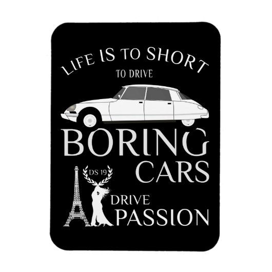 Oldtimer Citroen DS 19 Drive Passion Magnet (Vertikal)