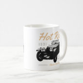 Oldtimer-Community-Typografie Kaffeetasse (VorderseiteRechts)