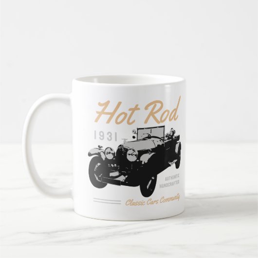 Oldtimer-Community-Typografie Kaffeetasse (Links)