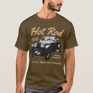 Oldtimer-Community-Typografie T-Shirt