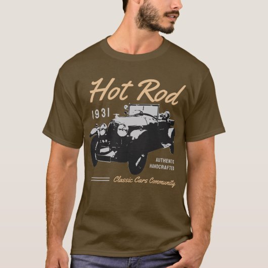 Oldtimer-Community-Typografie T-Shirt (Vorderseite)