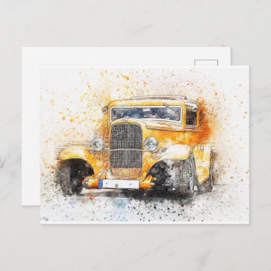 Oldtimer der Postkarte (Vorne/Hinten)