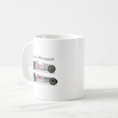 Oldtimer Deutschland 1939 Auto-Union Sielberpfeil Kaffeetasse (Vorderseite Links)