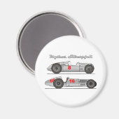 Oldtimer Deutschland 1939 Auto-Union Sielberpfeil Magnet (Vorderseite/Rückseite)