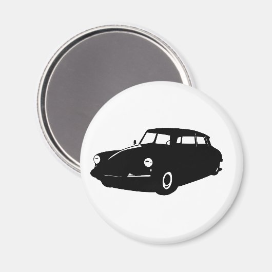 Oldtimer Ds19 Citroen La Déesse Illustration Magnet (Vorderseite/Rückseite)