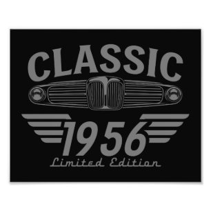 Oldtimer-Fan 1956 Hergestellt 1956 70. Geburtstag Fotodruck