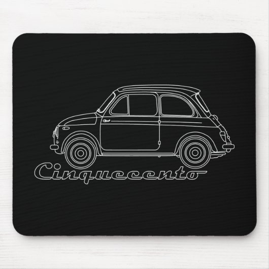 Oldtimer Fiat Cinquecento Der PUCH 500 Mousepad (Vorne)
