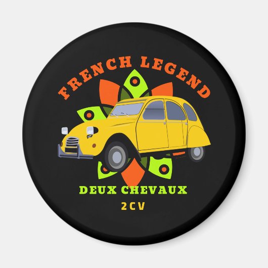 Oldtimer Französische Legende 2cv Deux Chevaux Magnet (Vorne)